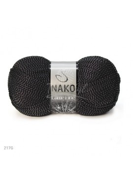 Nako LAME FINE 217G czarny/srebrny