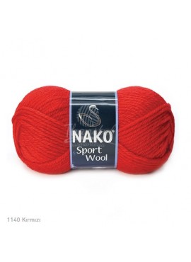 Nako SPORT WOOL 1140 czerwony